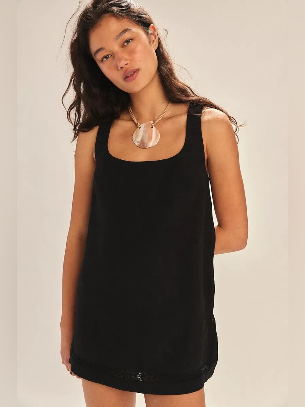 FREE PEOPLE Free-est Summer Smiles Romper Black Size Large 100% cotton